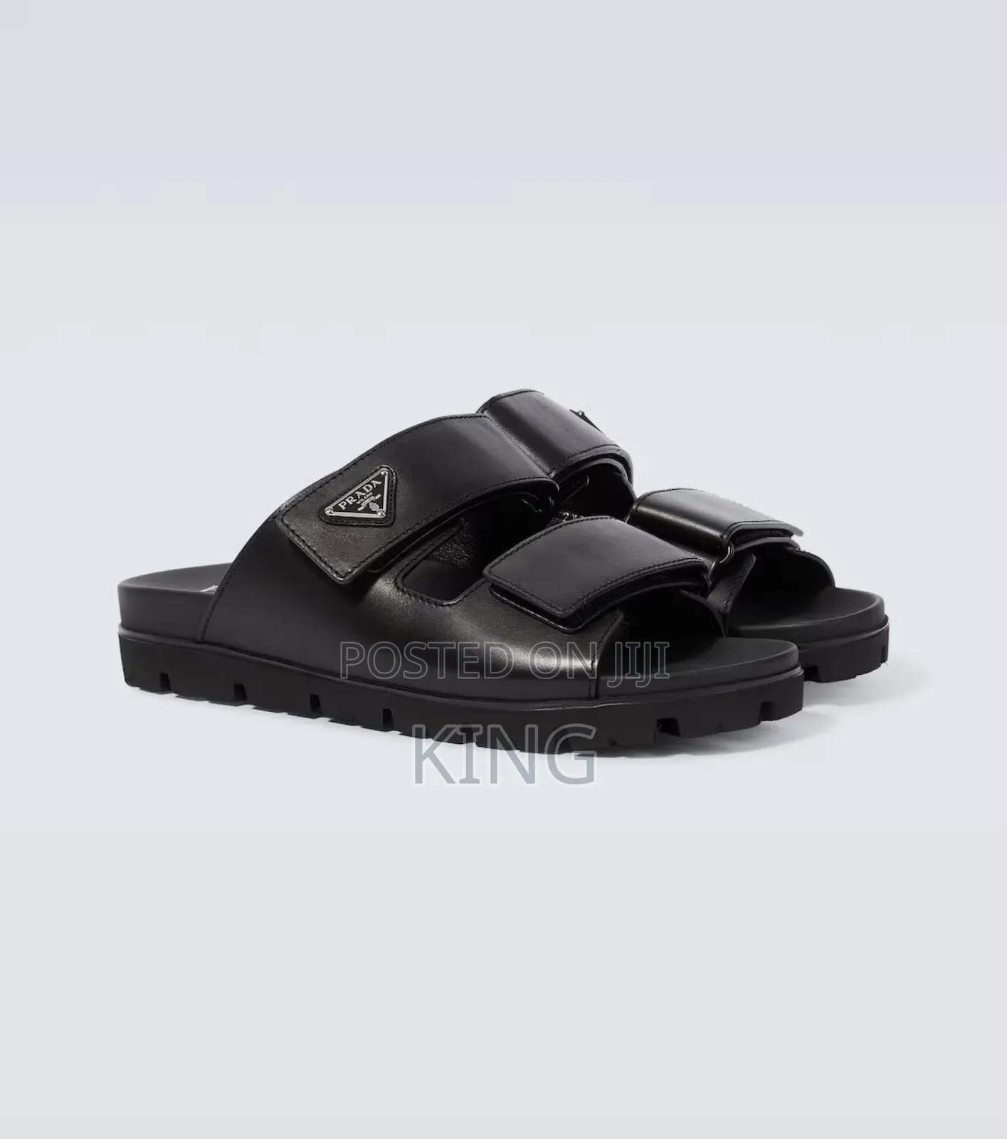 Prada Men's Leather Strap Sandals