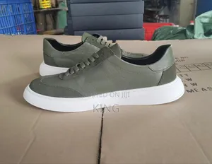 Tergan Süet Deri Erkek Sneaker. Army Green