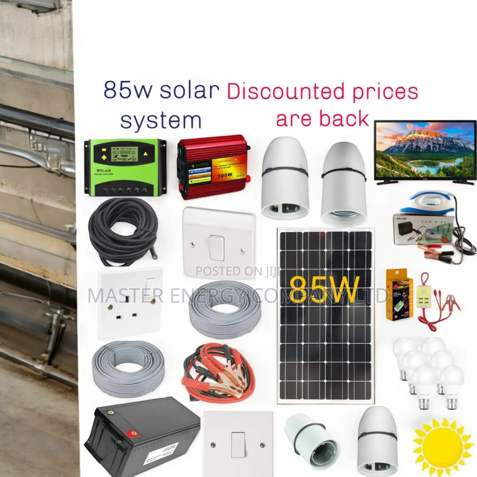 85w Solar System Full Kit German NXBXBX