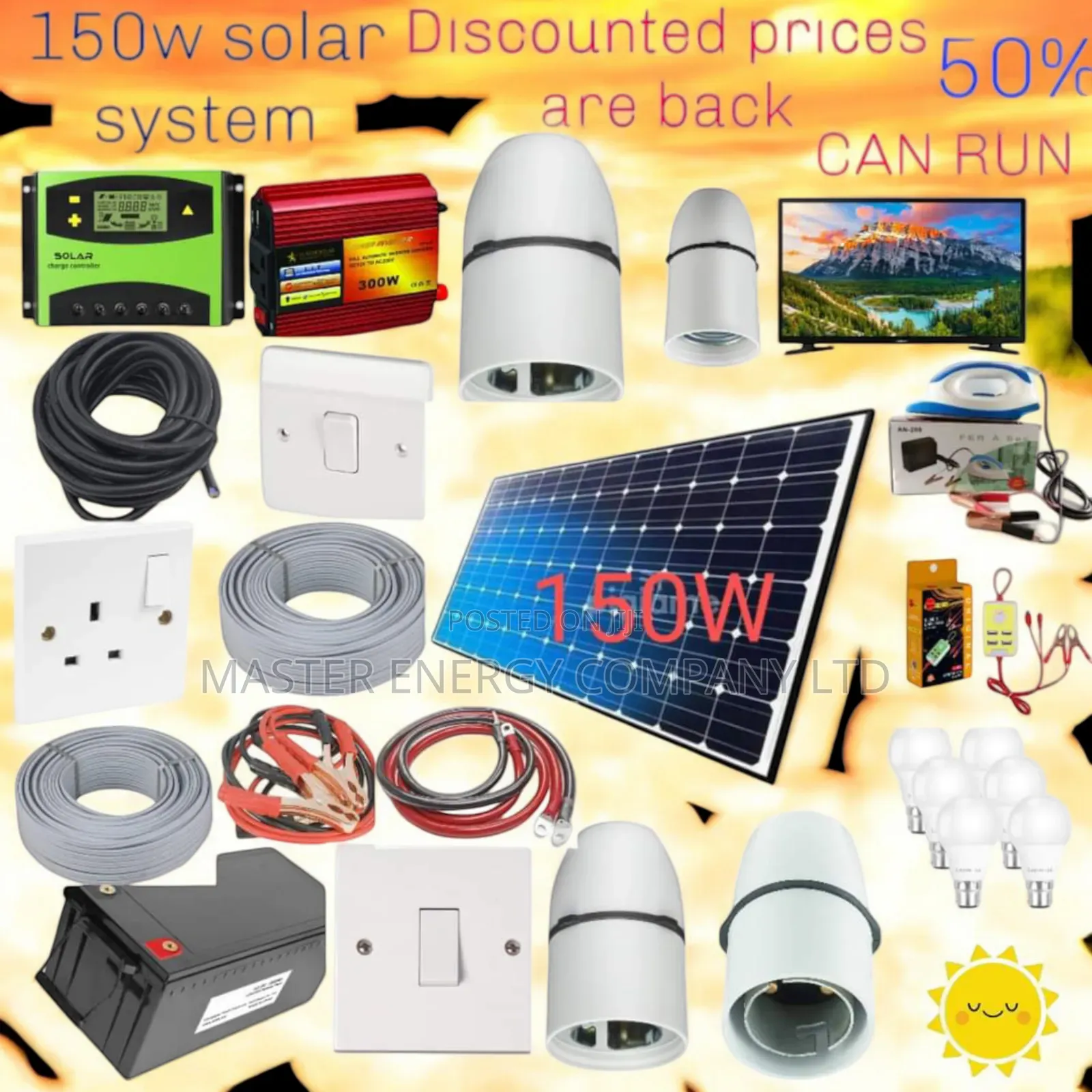 150w Solar System Full Kit German NSHHDJN
