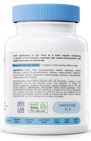 Osavi B-Complex With Choline Inositol - 60 Vegan Caps