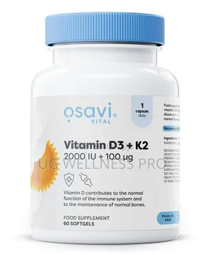 Osavi Vitamin D3 + , 2000IU + 100mcg - 60 Softgels