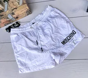 Moschino White Swim Shorts.