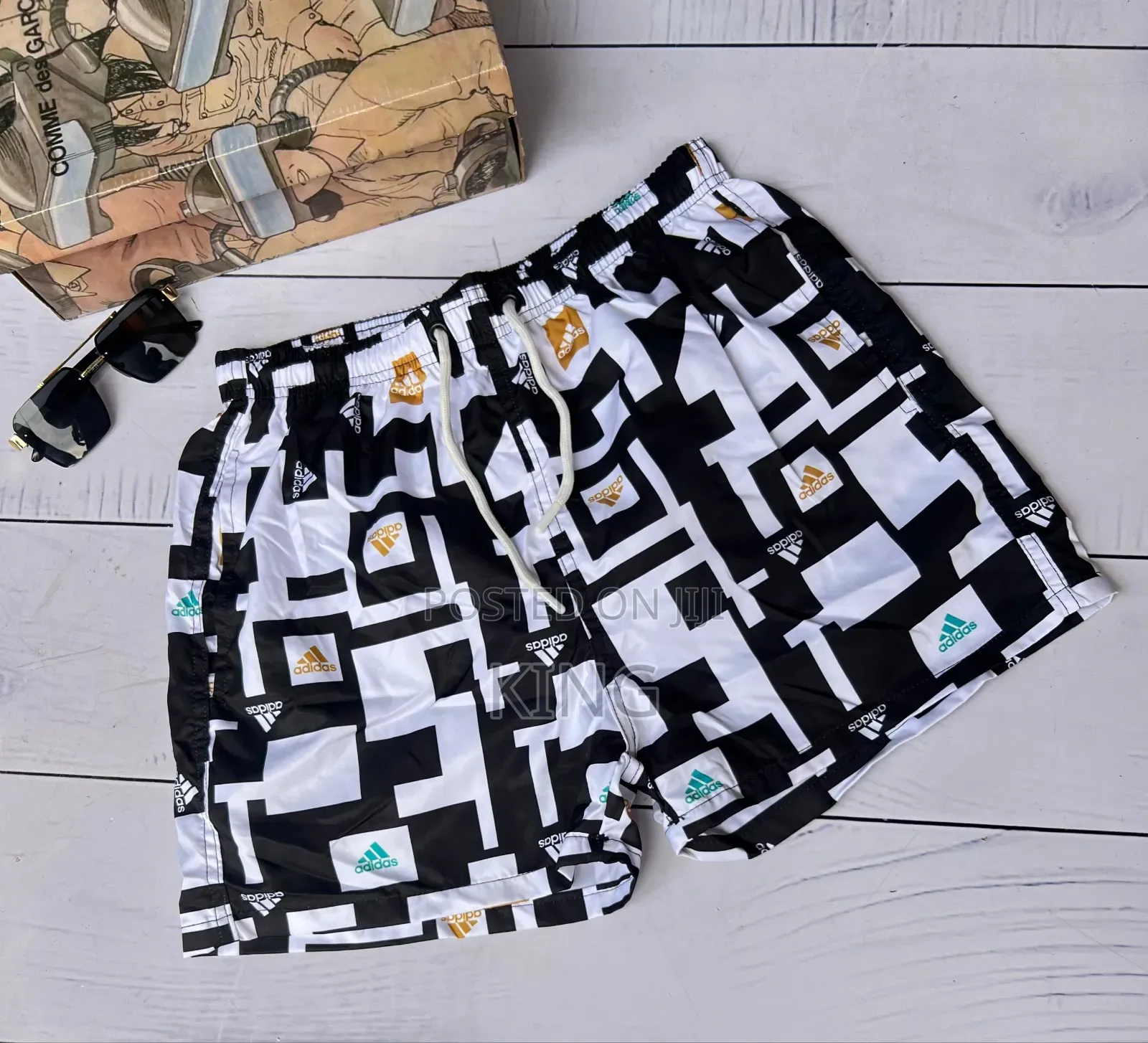Adidas Check Swim Shorts