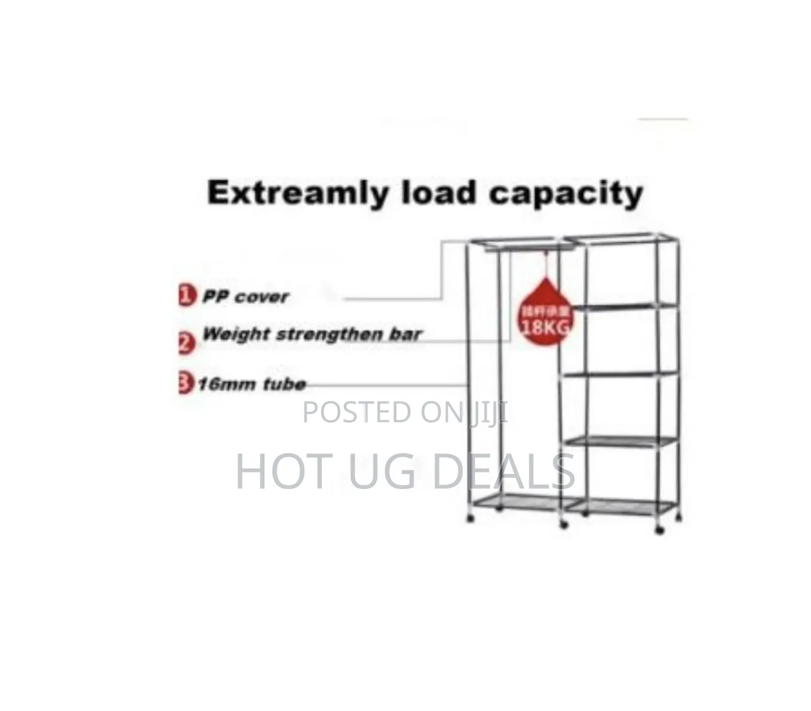 Double Column Portable Steel Wardrobe-Maroon