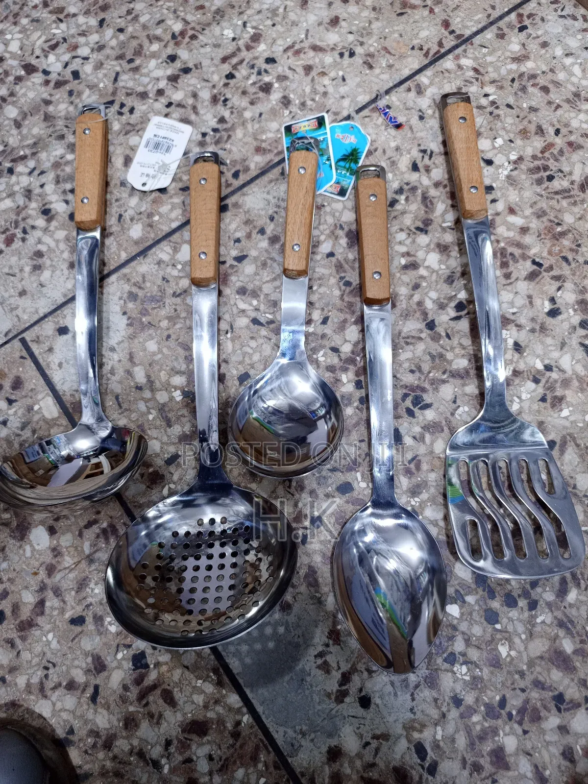 5pcs Wood Accent Sandok Set