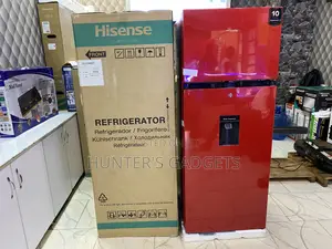 Hisense Double Door 270litres Red With Water Dispenser New