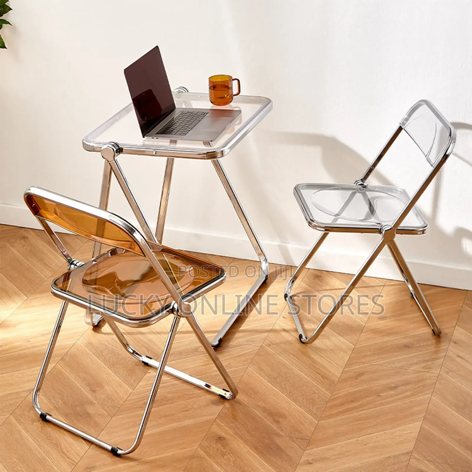 Portable Transparent Acrylic Foldable Table