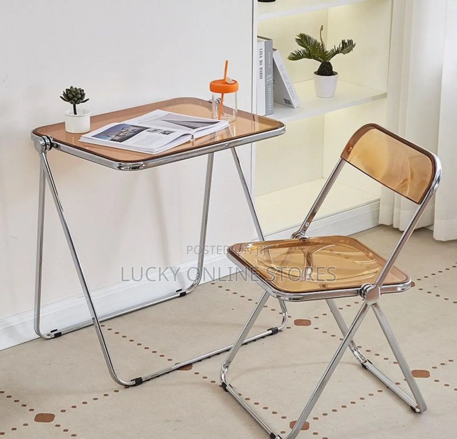 Portable Transparent Acrylic Foldable Table