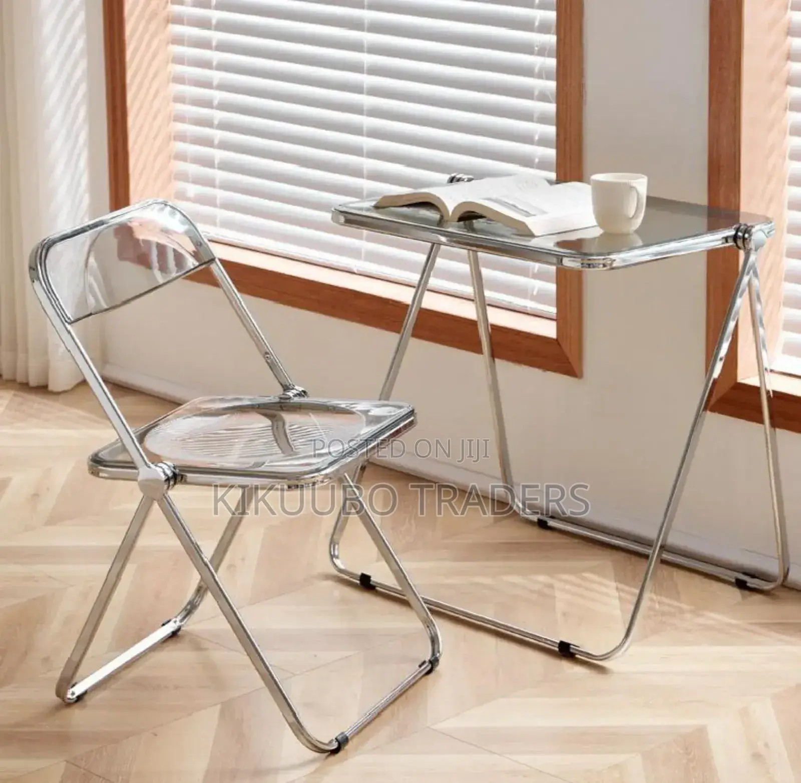 Acrylic Table Set With Chair