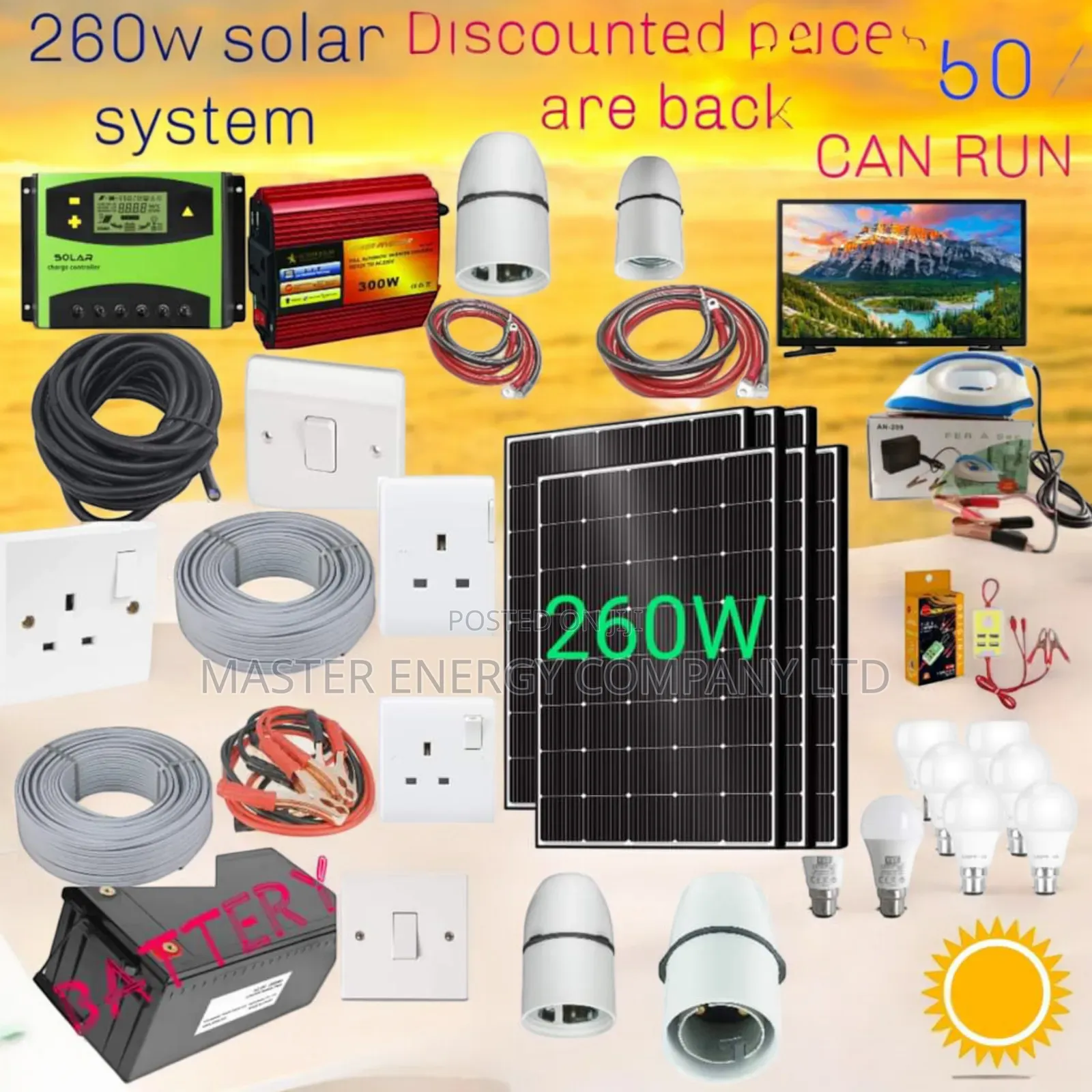 260w Solar System Full Kit German DBDHHD