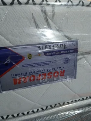 Semi Spring Mattress.6*6*12inches.( White)