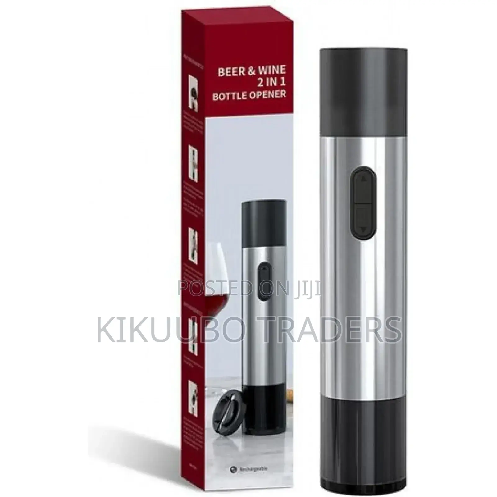Black Corkscrew 2in1 Wine and Beer Bottle Opener