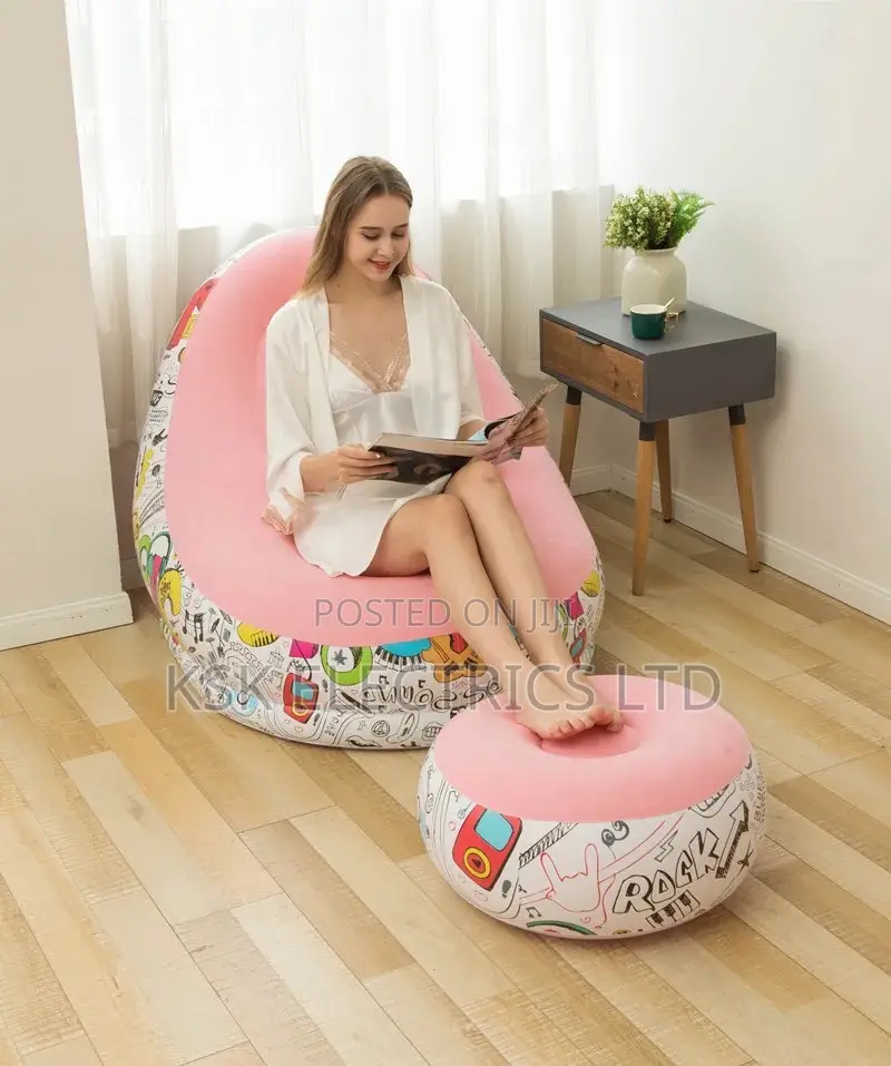 Outdoor PVC Flocking Inflatable Air Sofa Garden Sectional So