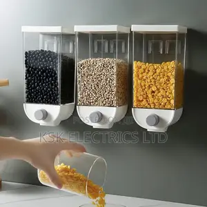 Wall Mounted Food Containers Push Top Food Storage Jars Tran