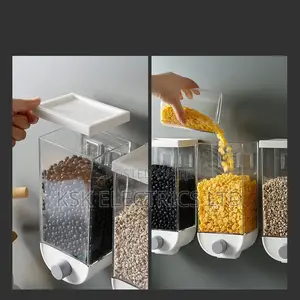 Wall Mounted Food Containers Push Top Food Storage Jars Tran