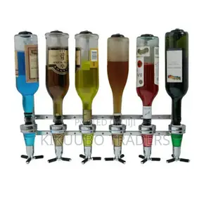 6 Bottle Wall Mounted Bar Butler Liquor Dispenser