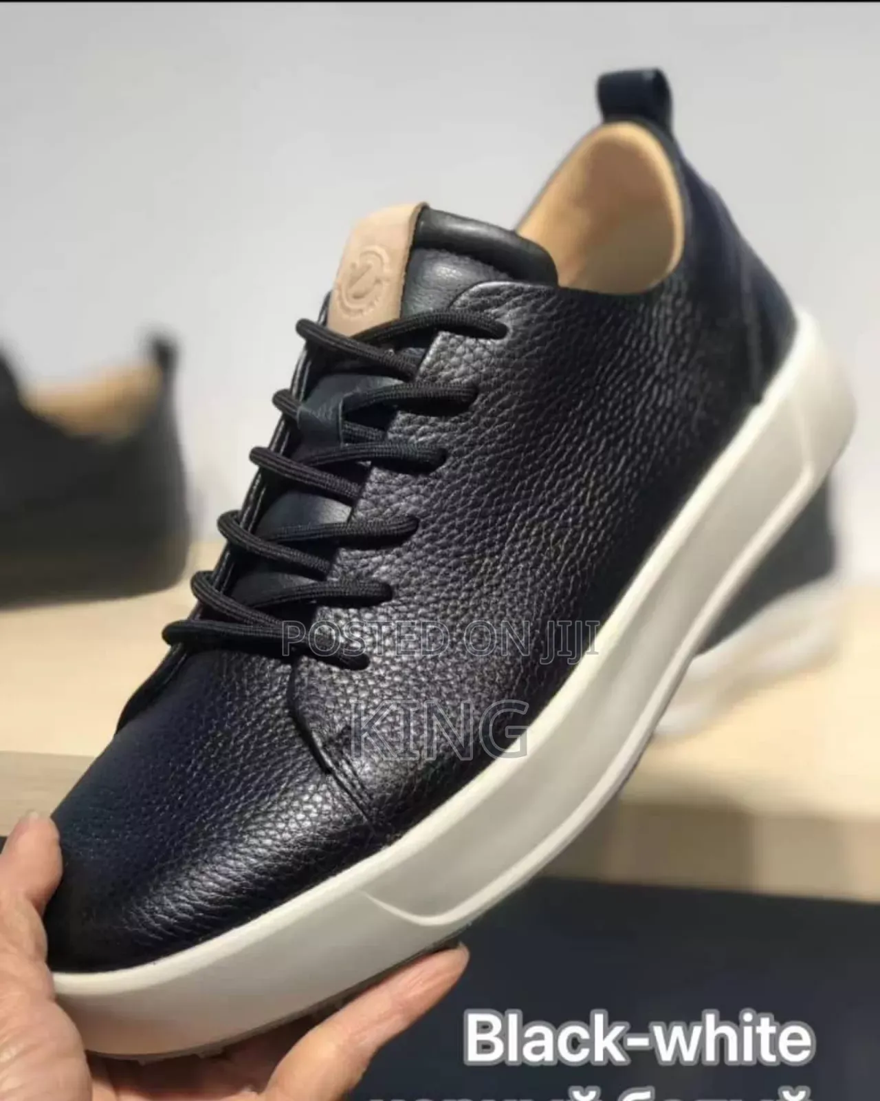 Walk Black White Ecco Men Casual Shoes