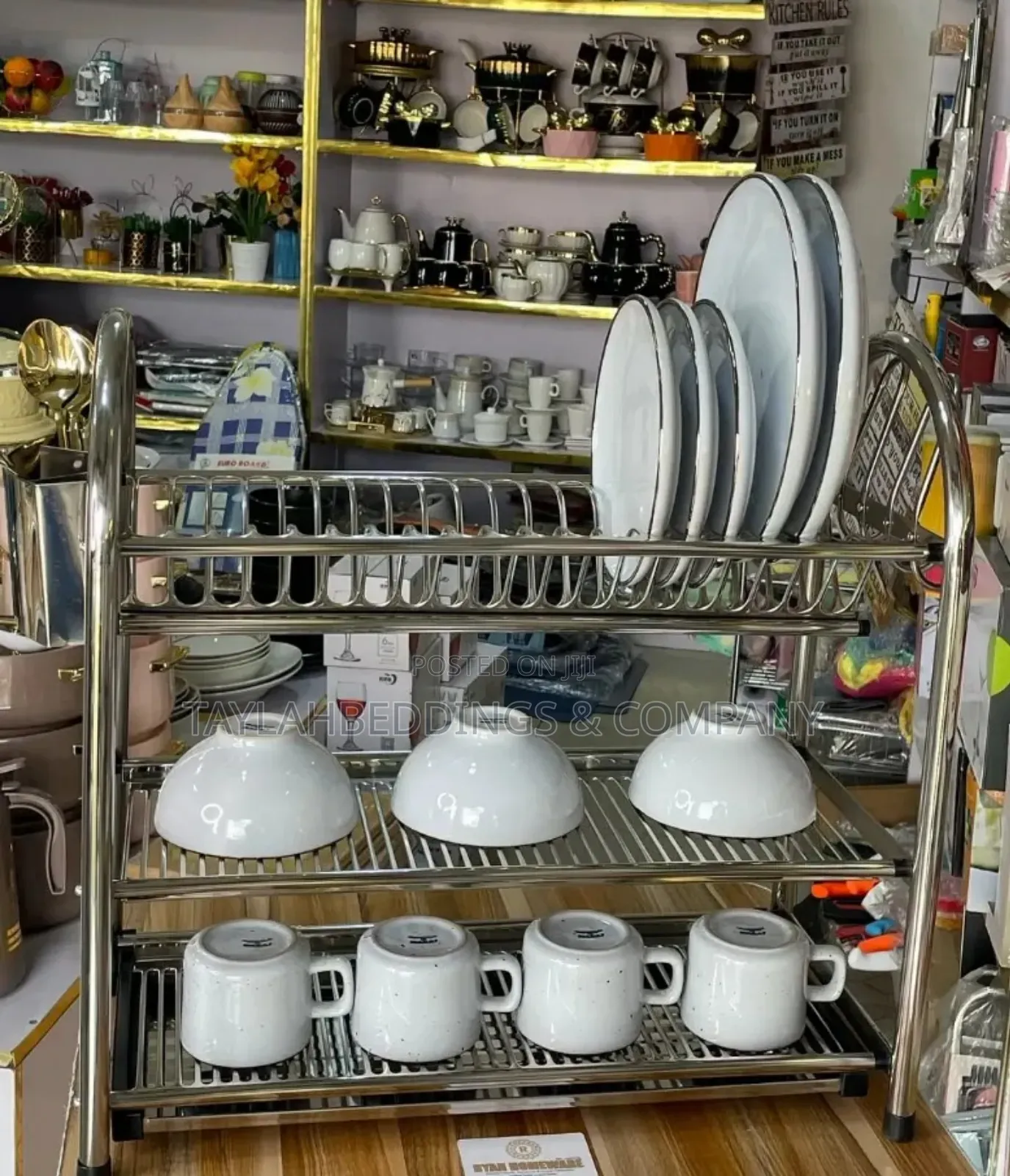 Stainless Steel Dish Rack 3 Shelves