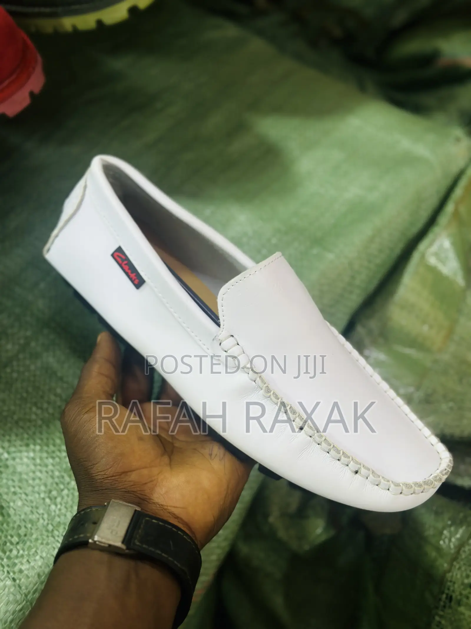 Original Men’S Designer White Clarks Moccasins
