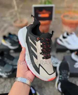 Adidas Terrex Free Hiker Beige/Black/Orange Hiking Sneakers