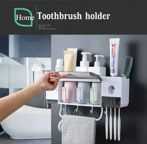 Multifunction Self Adhesive Toothbrush,Towel Paste Holder