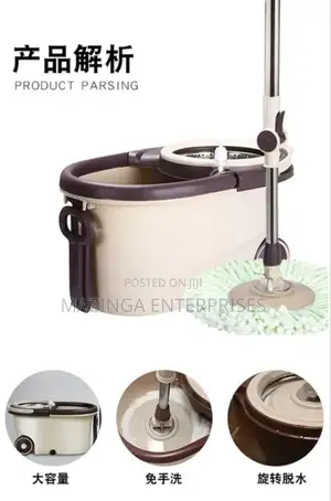 2replacement Heads Twist 3600rotating Spin Mop Bucket