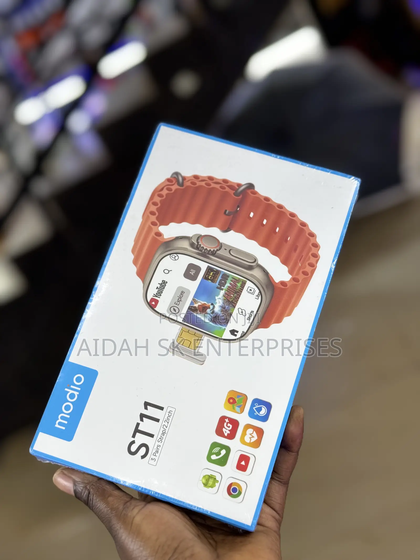 Modio ST11 Smartwatch With 3 Pairs Strap,2.2 Inch