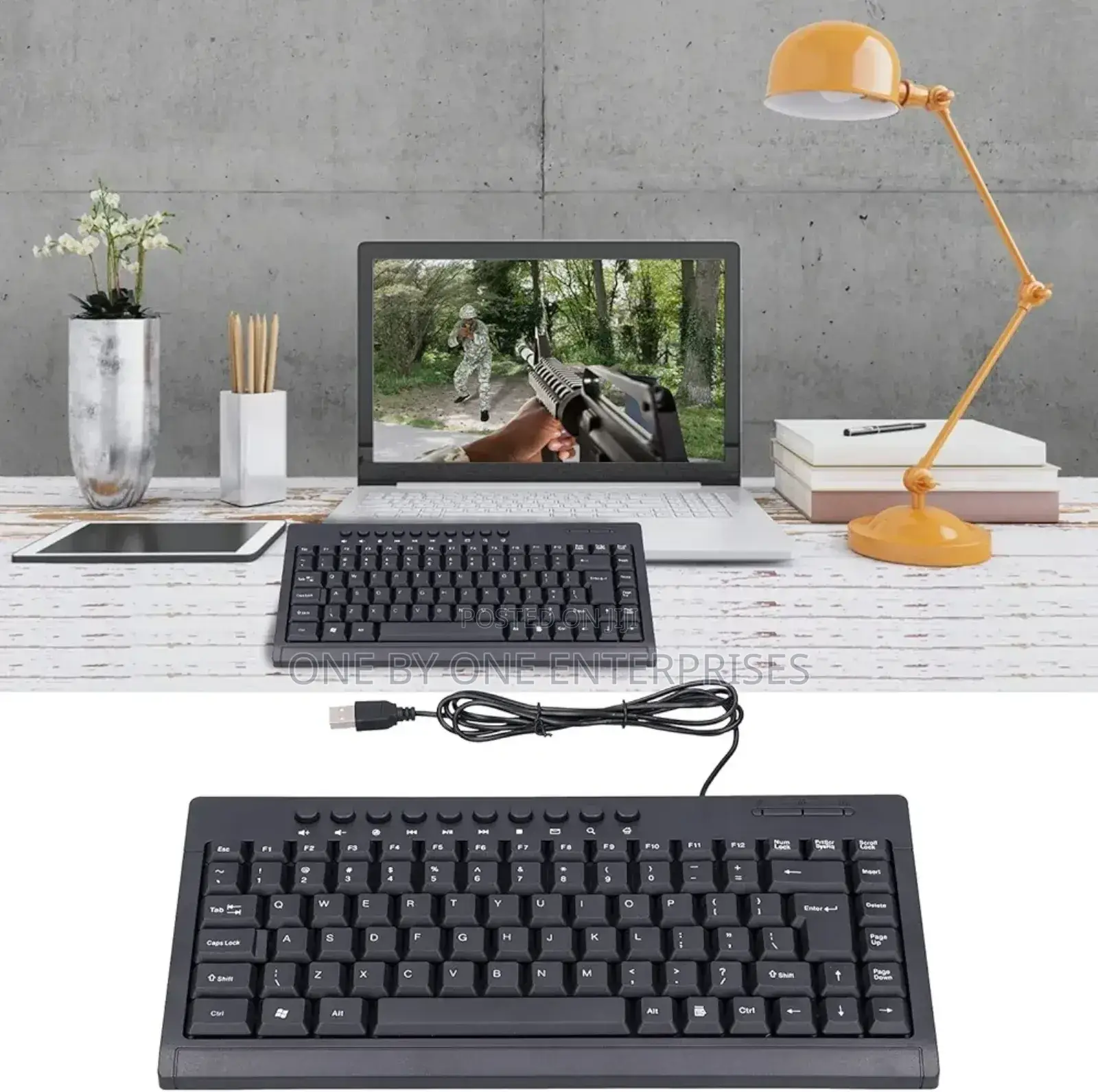 Wired Keyboard, Mini Ergonomic Computer Keyboard for Office