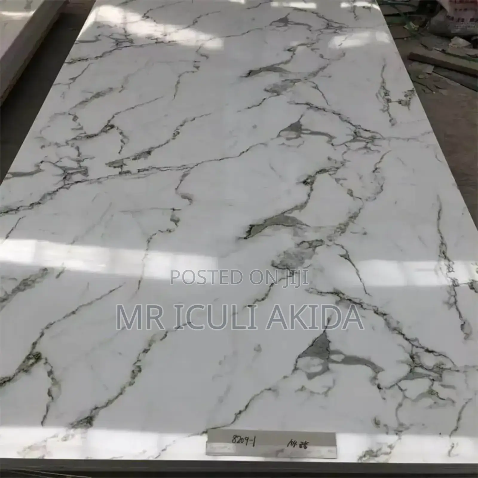 2.2x1.8mtr PVC High Gloss Waterproof Wall Panel Marble Sheet