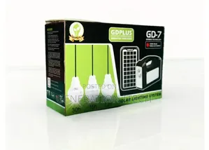 Solar Rechargeable Lighting Kit With 3 Bulbs, Panel Light