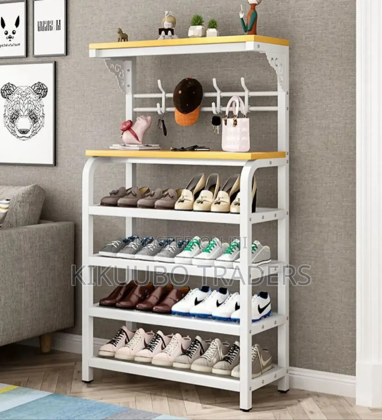 Heavy Metal Multifunction Shoe Storage Rack