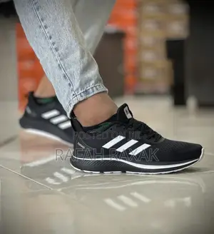Original Black/White Adidas Bounce Training/Running Sneakers