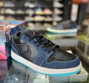 Original Navy Air Jordan 1 Low Retro Obsidian Sneaker
