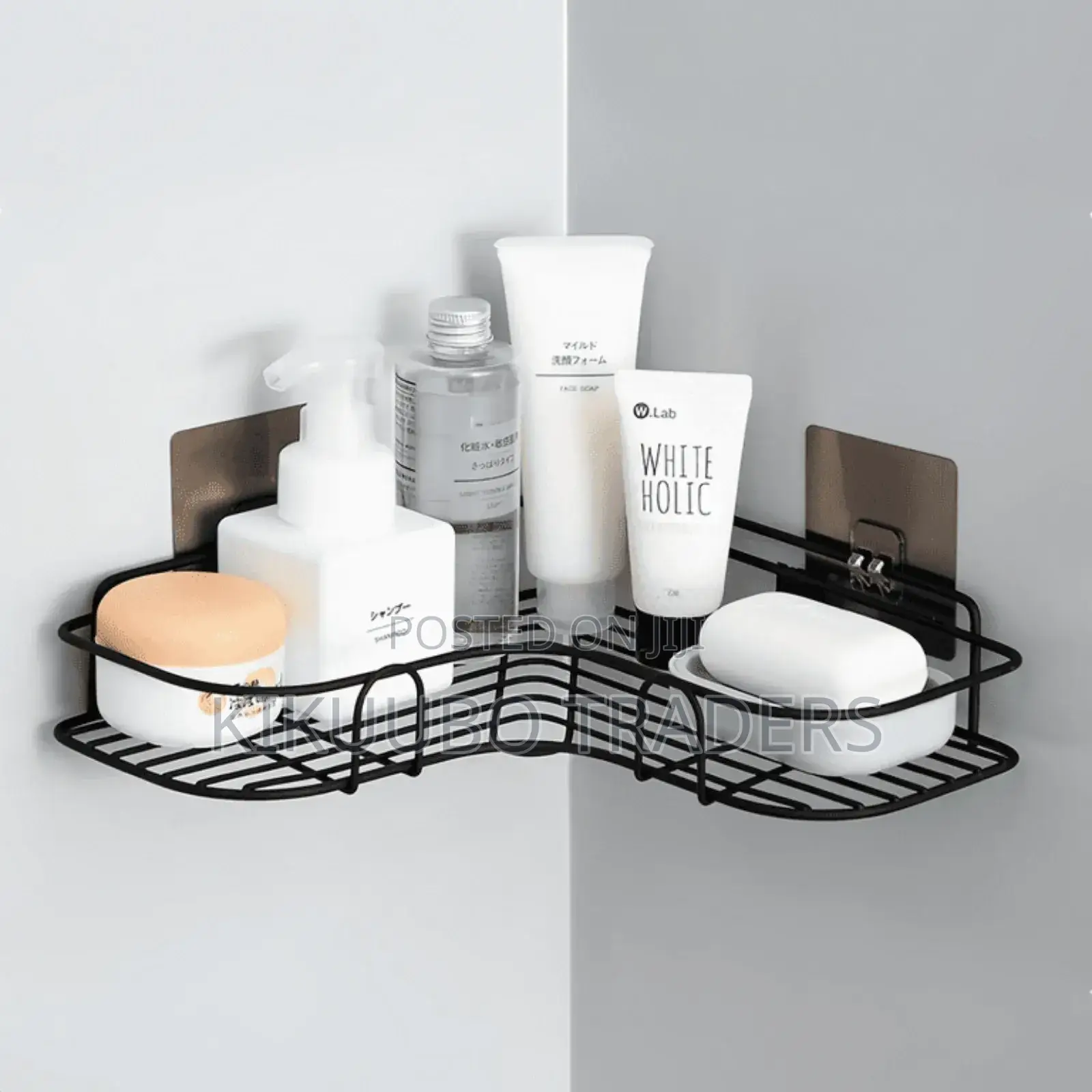 Iron Corner Shelf With Sticker Shower Caddy