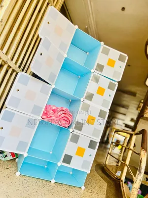 2 Columns Plastic Wardrobe With Designs