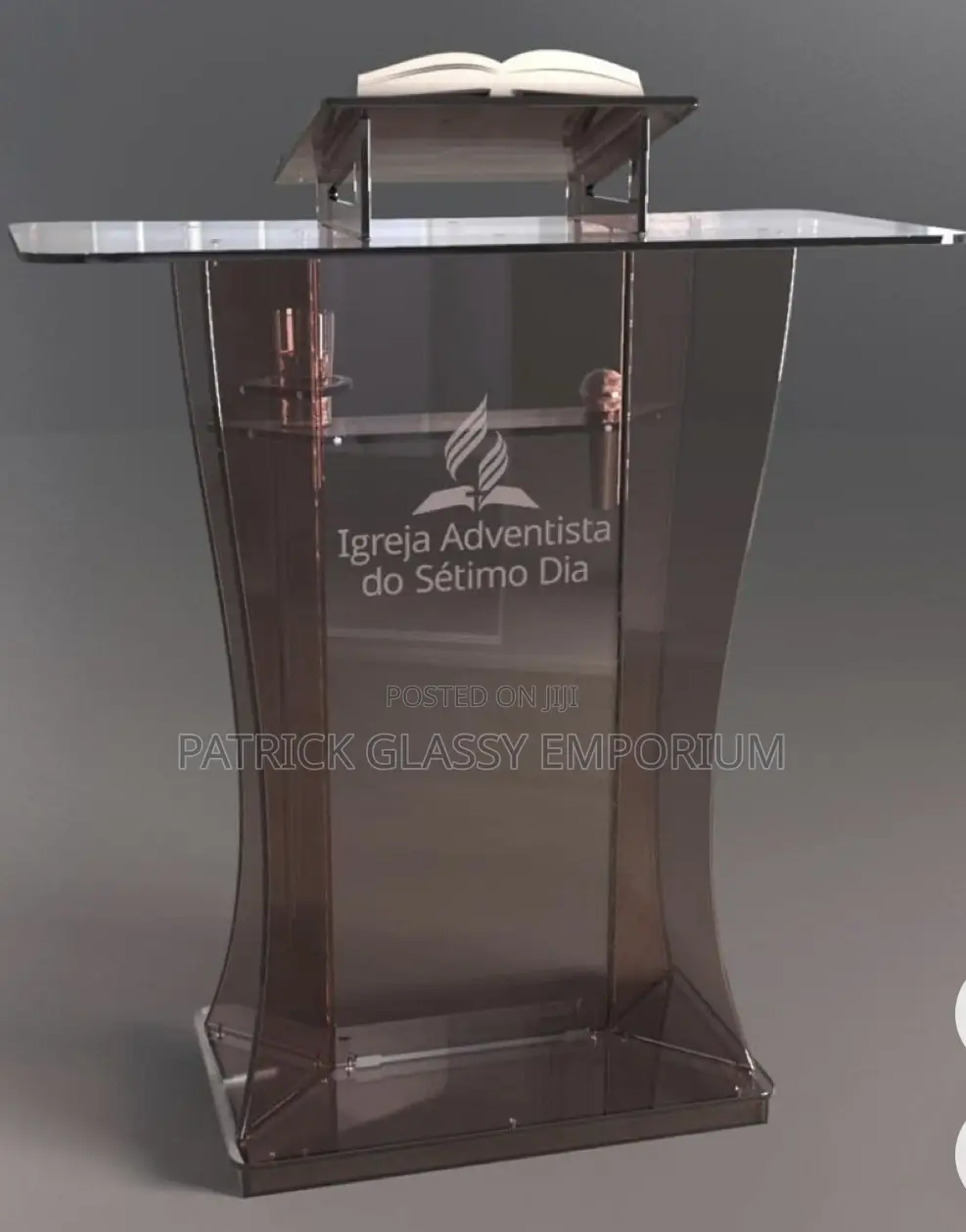 Brown Glass Podium