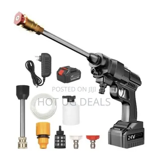 Jet Car Washing High Pressure Water Gun Two Batteries- Black