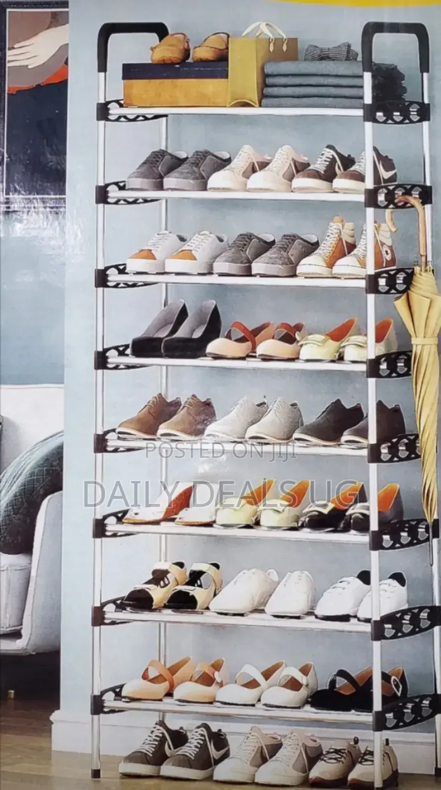 Metallic Storage Shoe Rack