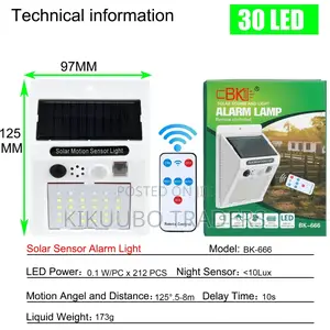 Solar Sound and Light Alarm Lamp