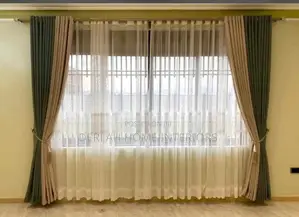 Mix and Match Curtains for a Large Door /Main Door With Net
