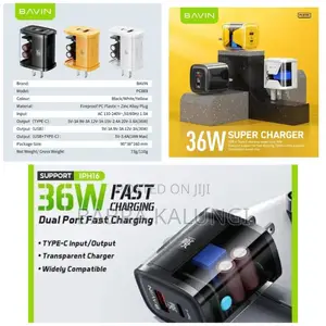 BAVIN Transparent 36W Quick Charge 3.0 With TYPE C