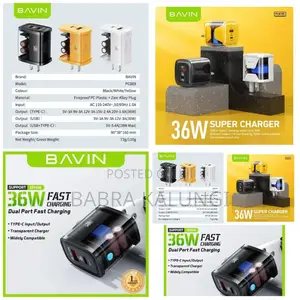 BAVIN Transparent 36W Quick Charge 3.0 With TYPE C
