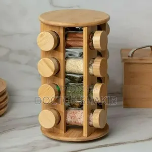 Bamboo Countertop Spice Rack