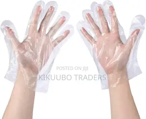 100pcs Unisex Plastic Disposable Gloves