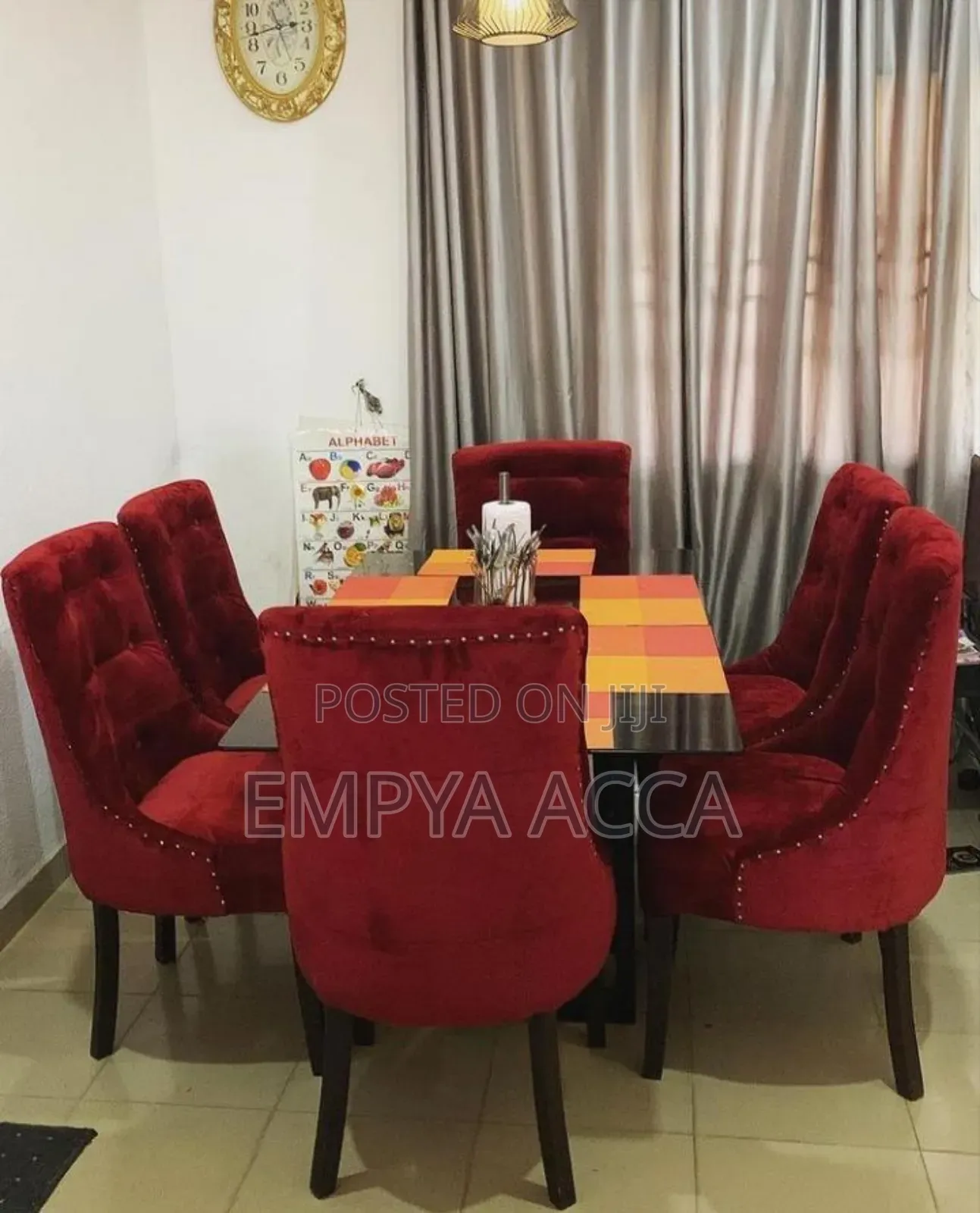 Red Dining Set