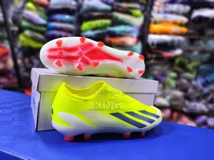 Adidas X Crazyfast Elite Laceless FG Soccer Cleats. Lemon