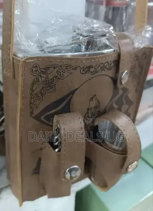 Brown Hip Flask Set
