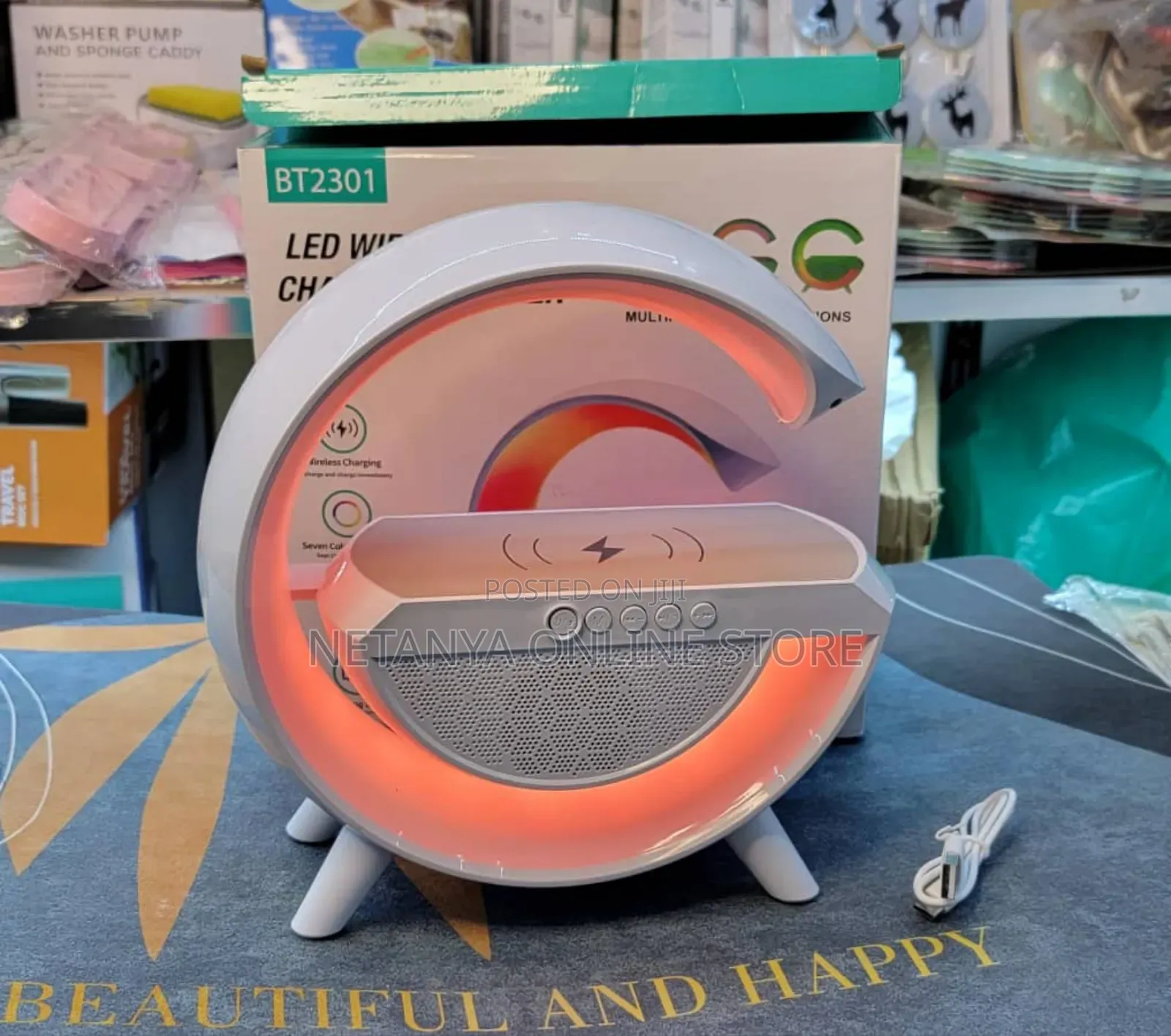 Led Wireless Charging Bluetooth Speaker