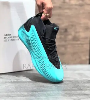 New Black/Blue Adidas Anthony Edwards 1 Basketball Shoes